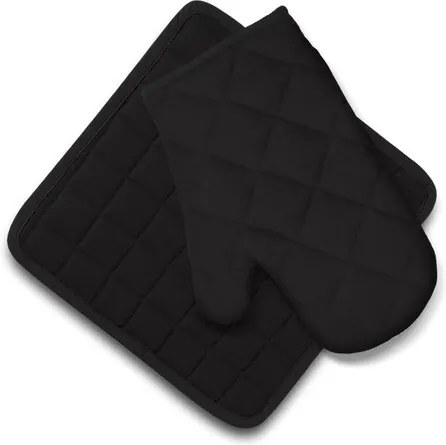 Set Domarex Ollie, mănușă și suport de bucătărie,negru