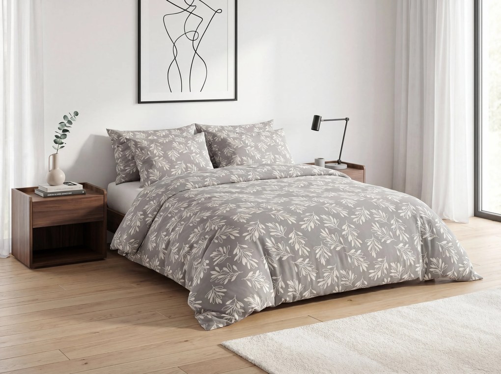 Lenjerie de pat din microfibra DUSK gri Dimensiune lenjerie de pat: 70 x 90 cm | 140 x 220 cm