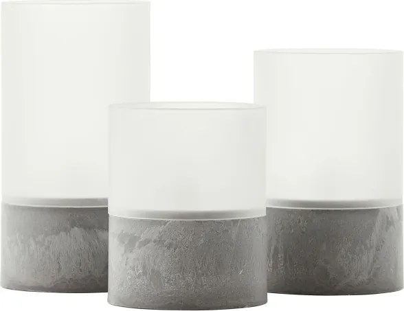 Brilliant - Set de 3 lumânări LED BOUGIE LED/2xAA IP44 gri/alb