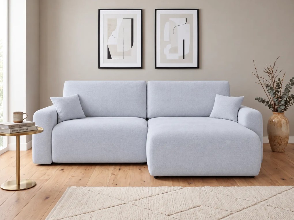 Set coltar extensibil reversibil NORDEN PAROS 250x140 cm, gri deschis