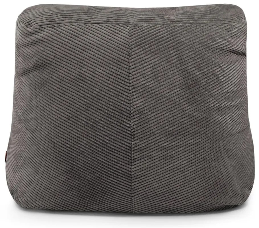 Fotoliu bean bag maro închis cu tapițerie din catifea reiată Tube 100 – SLOWDOWN