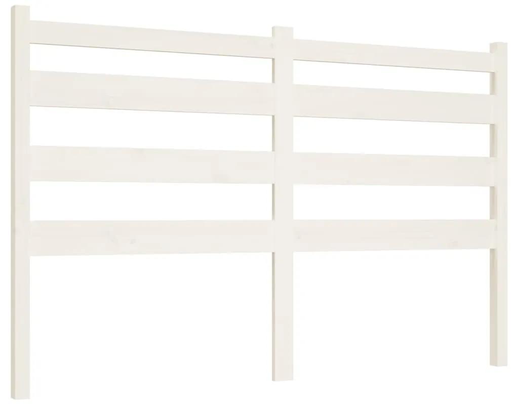 818421 vidaXL Tăblie de pat, alb, 146x4x100 cm, lemn masiv de pin