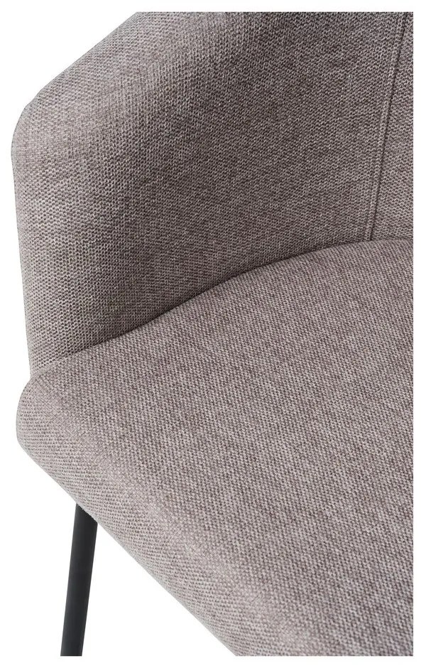 Scaun de sufragerie gri deschis cu cotiere tapițat Easton – Unique Furniture