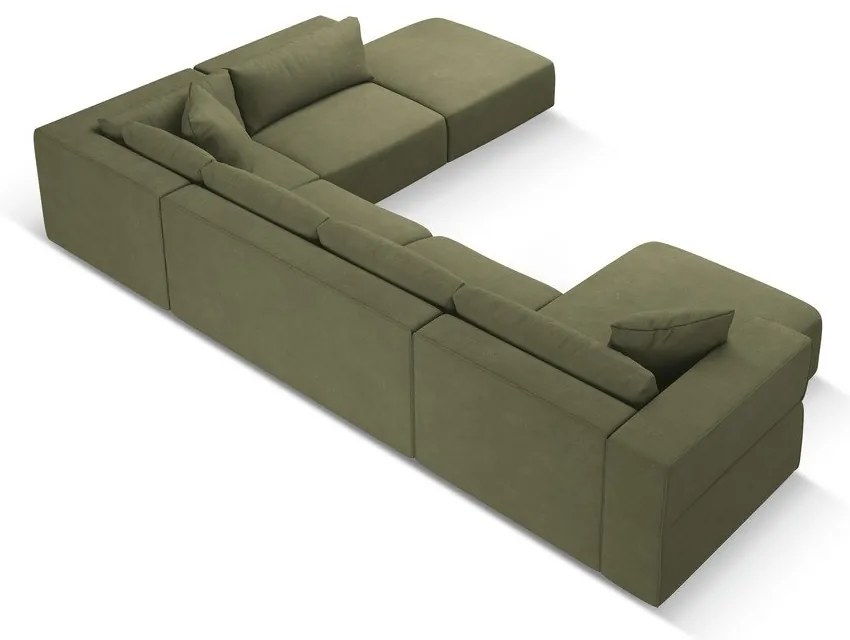 Colțar verde deschis (cu colț pe partea dreaptă/în formă de "U") Esther – Milo Casa