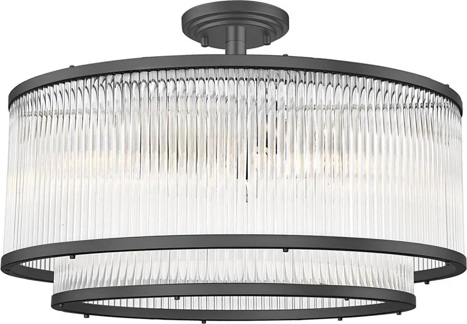 Brilagi - Lustră aplicată RAMOS 6xE14/60W/230V neagră