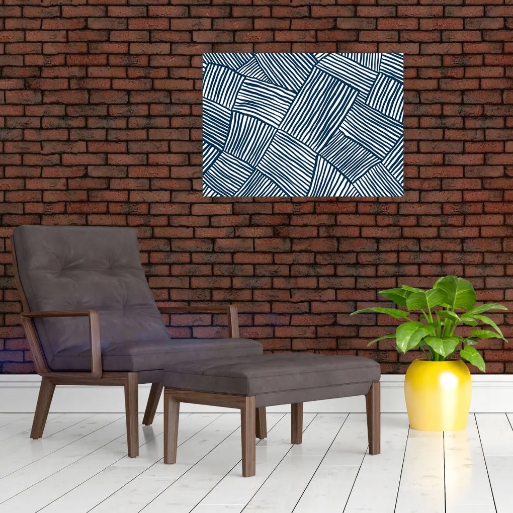 Tablou pe sticlă - linie 3D (70x50 cm)