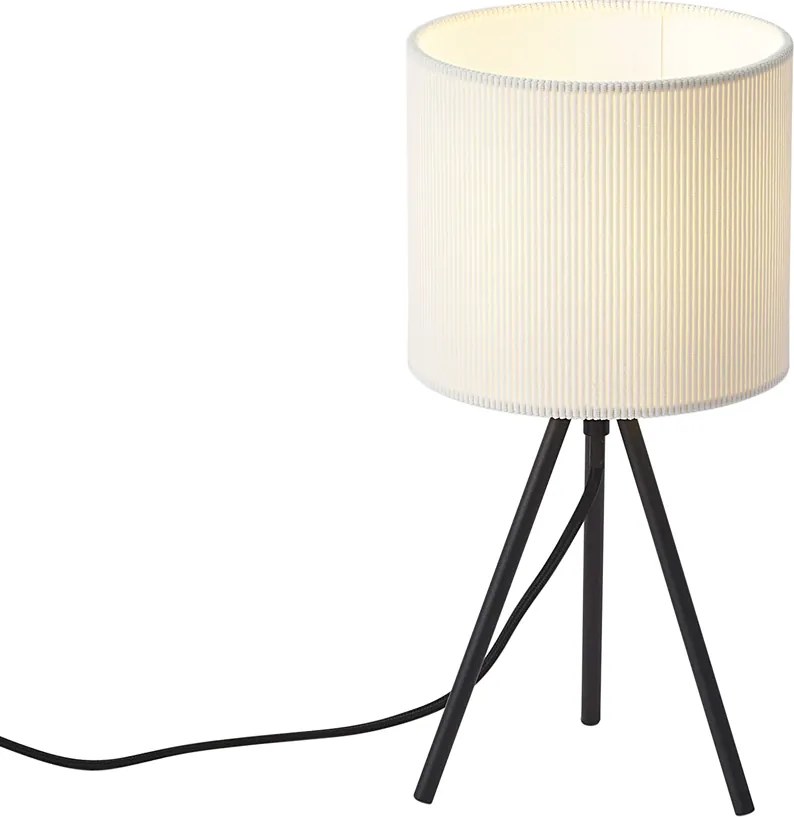 Lampă de masă modernă albă cu abajur de catifea - Luz