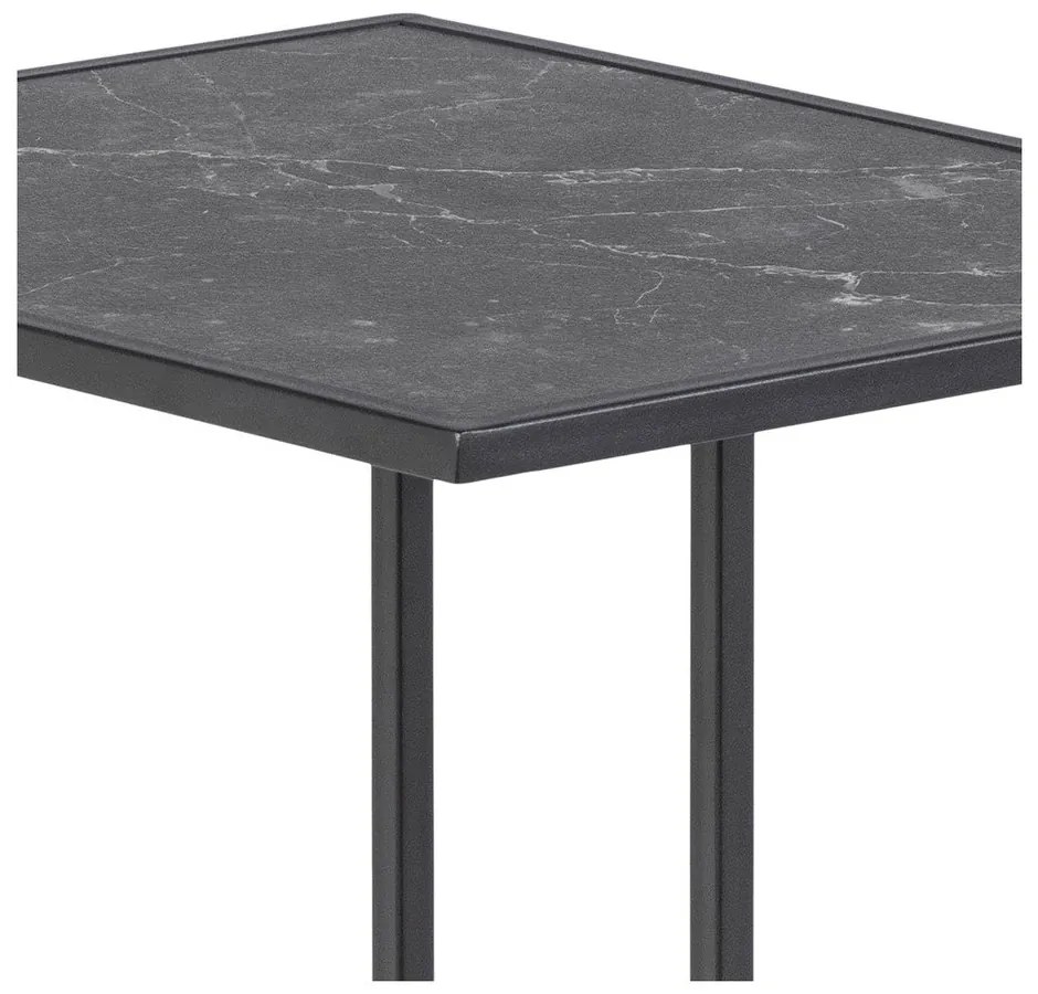 Măsuță auxiliară cu blat cu aspect de marmură 43x35 cm Infinity – Actona
