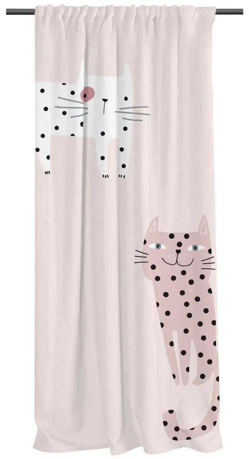 Draperie roz pentru copii 250x110 cm Meow Meow - Butter Kings