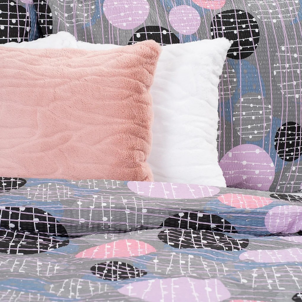 Lenjerie de pat din crep 4Home Pink illusion, 140 x 220 cm, 70 x 90 cm