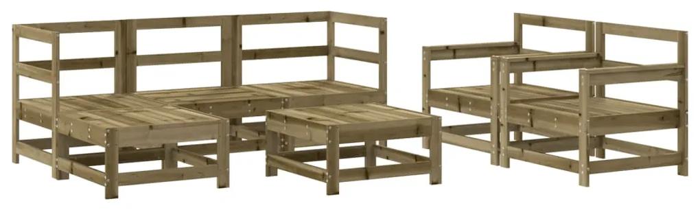 3186248 vidaXL Set mobilier de grădină, 7 piese, lemn de pin tratat
