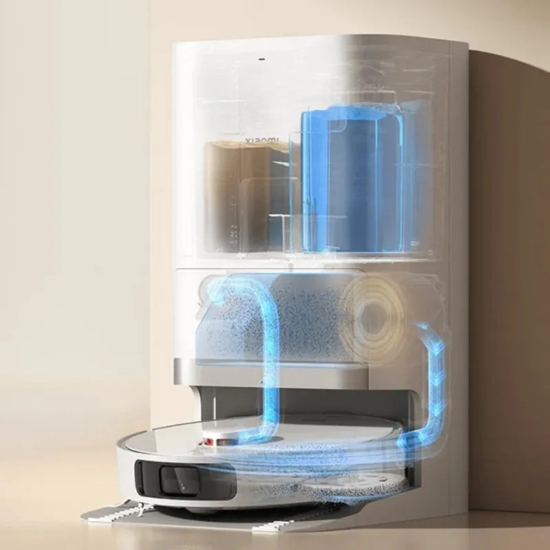 Aspirator robot Xiaomi X20+, 6000 Pa, 140 min, 0.35/4 l, Functie Mop, Statie de autogolire, Navigatie LDS, Evitarea obiectelor, Aplicatie mobila, Alb