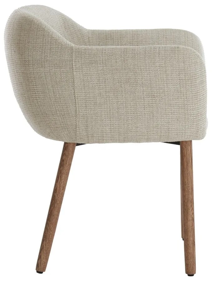 Set de scaune de sufragerie bej cu cotiere 2 buc. tapițat Blaine – Light &amp; Living