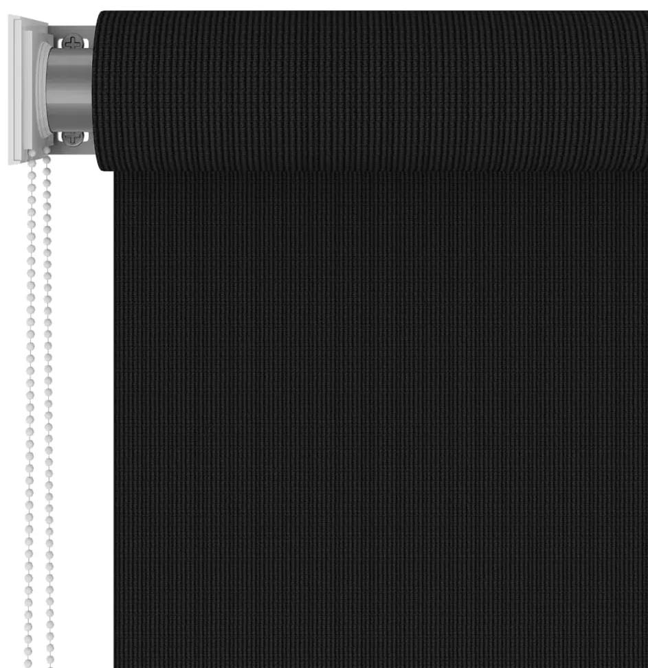 Jaluzea tip rulou de exterior, 220x230 cm, negru Negru, 220 x 230 cm