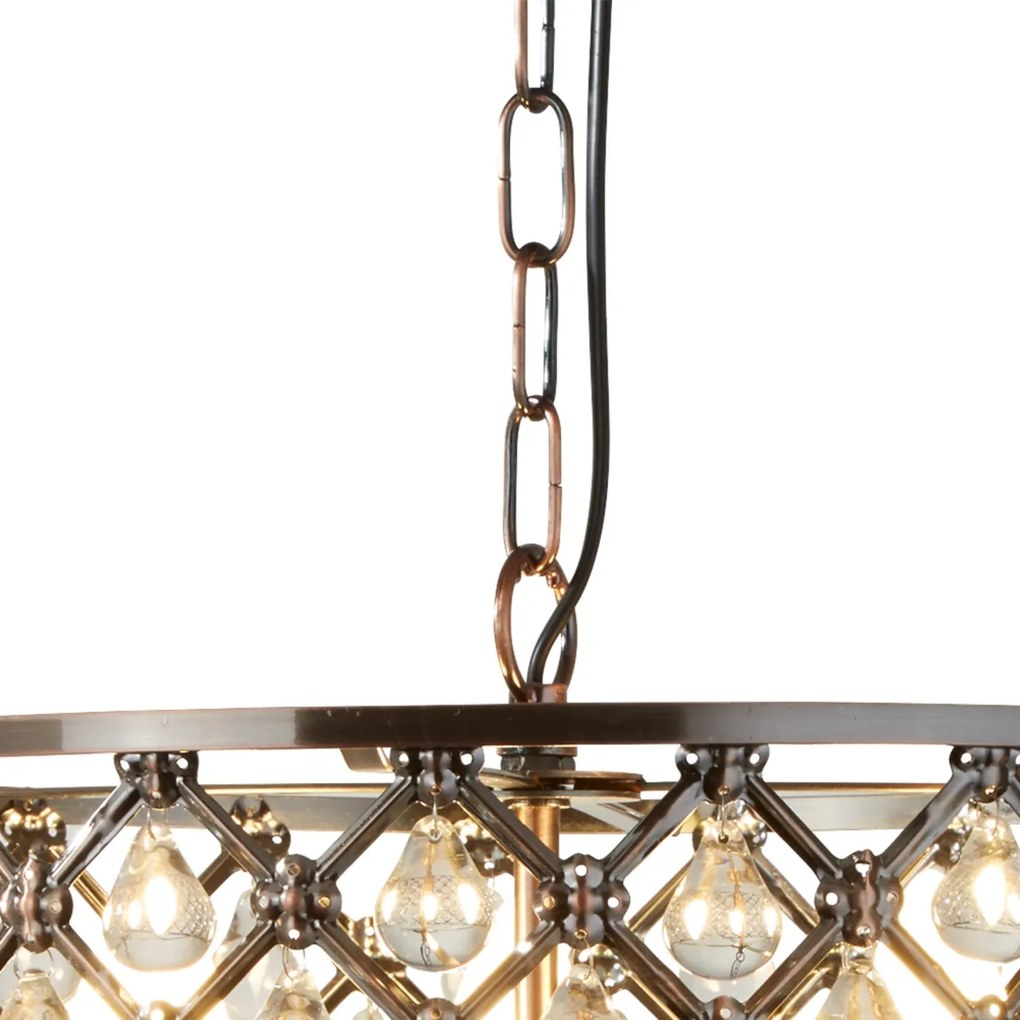 Lustra / Pendul elegant stil traditional Marquise cupru antic 7813-3CU SRT