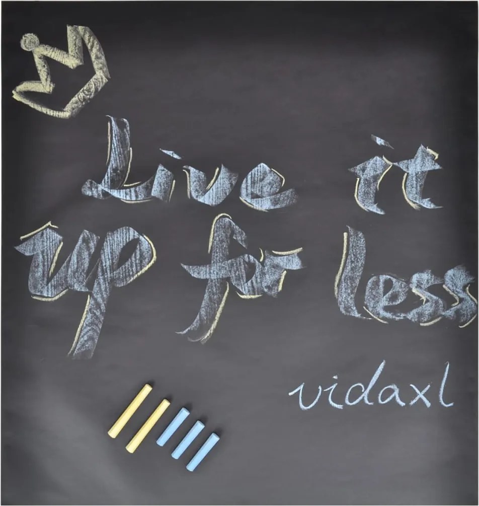 vidaXL Autocolant de perete tip tablă, 0,45 x 2 m, 2 role, cu cretă