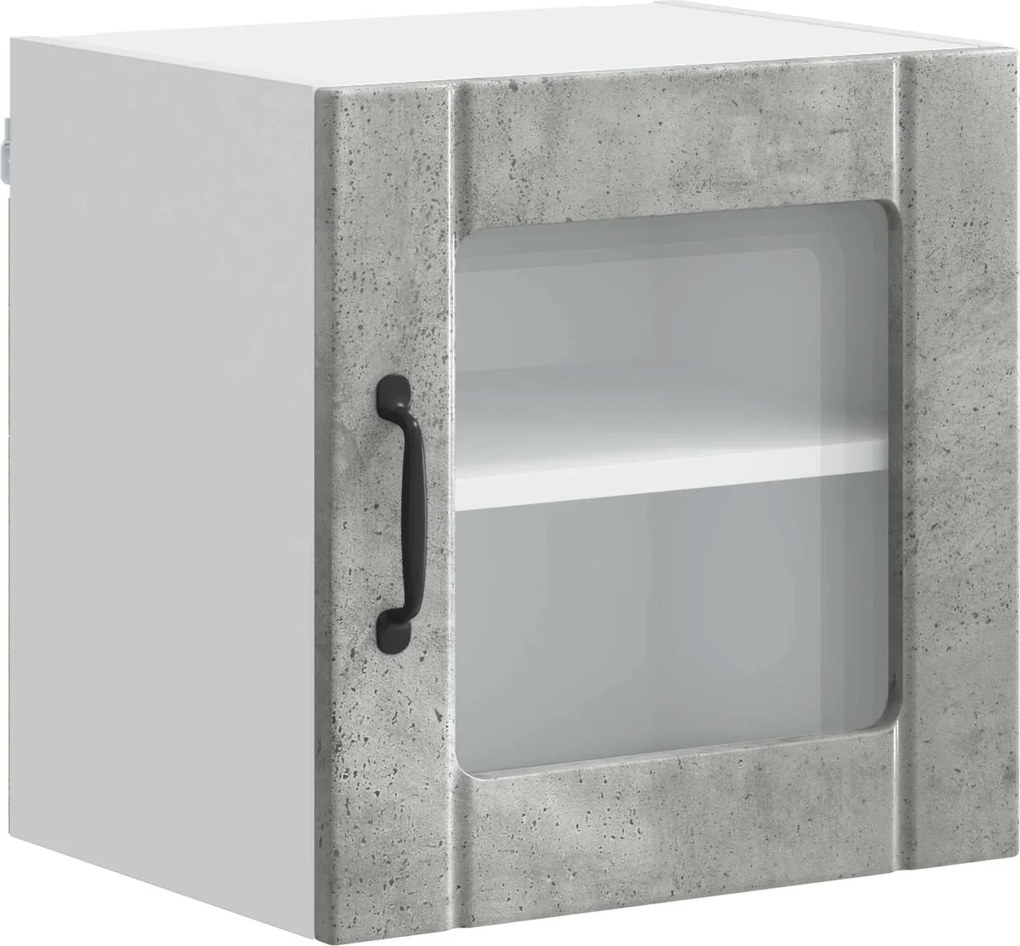 vidaXL Dulap de bucătărie Lucca Gri din beton 40 x 31 x 40 cm