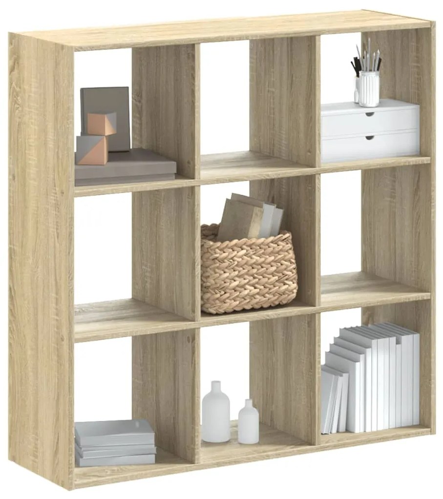 vidaXL Bibliotecă, stejar sonoma, 102x32x102 cm, lemn prelucrat