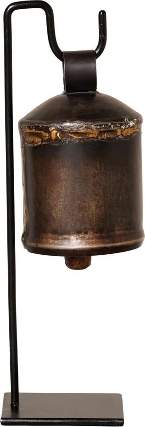 Clopot decorativ suspendat din metal, H31 cm