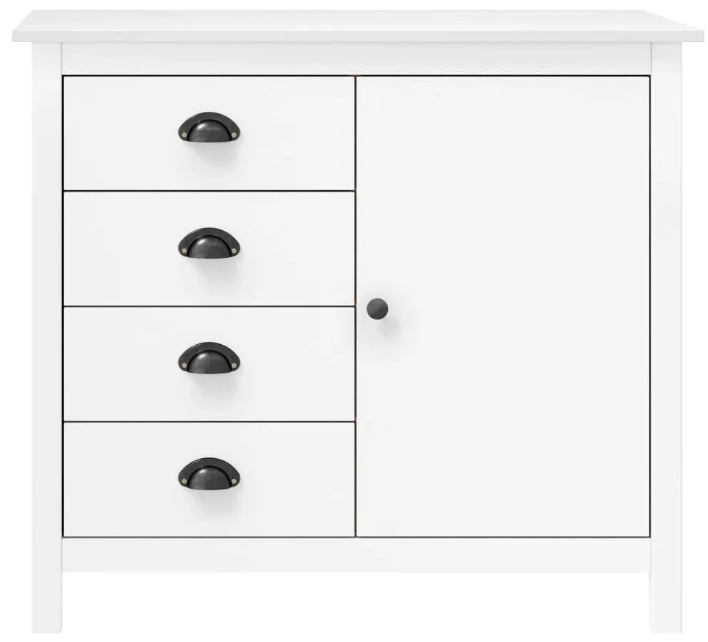 288936 vidaXL Servantă Hill Range, alb, 91 x 40 x 80 cm, lemn masiv de pin