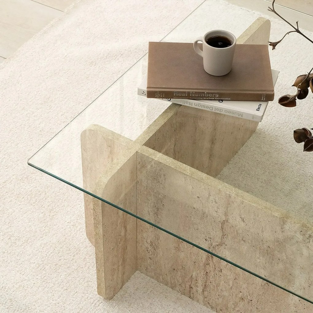 Măsuță de conferință Escape Travertine