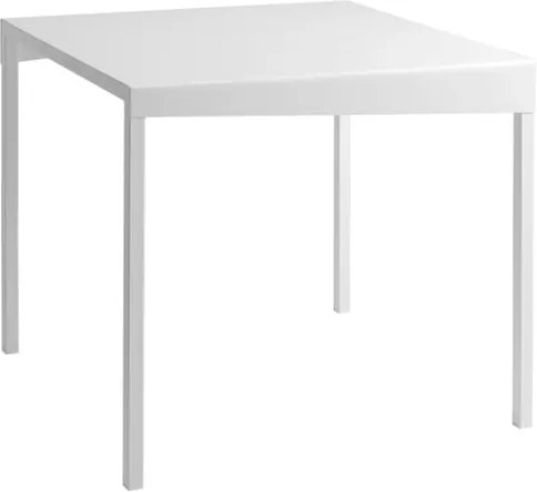 Masă dining metalică Custom Form Obroos, 80 x 80 cm, alb