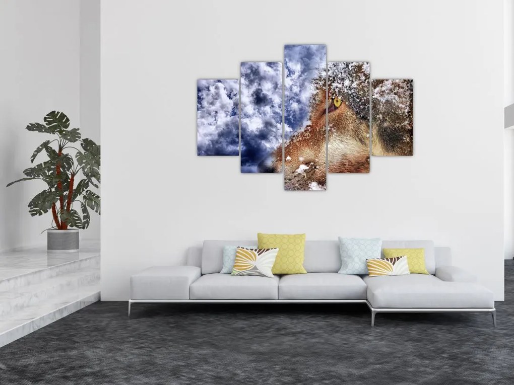 Tablou cu lup (150x105 cm)