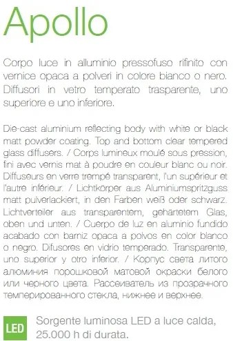 Aplica LED iluminat exterior design modern cu protectie IP44 APOLLO AP2 ROUND negru 137391