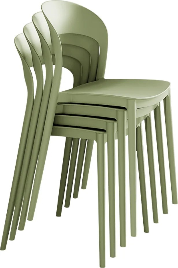 Scaun stivuibil, verde, RADANA NEW