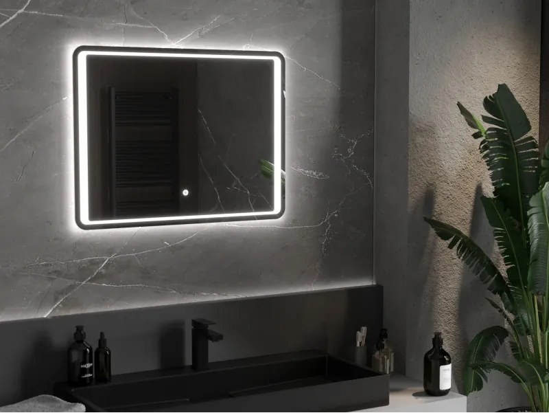 Mexen Zusa oglindă de baie iluminată 80 x 60 cm, LED 6000K, anti-aburire - 9808-080-060-611-00