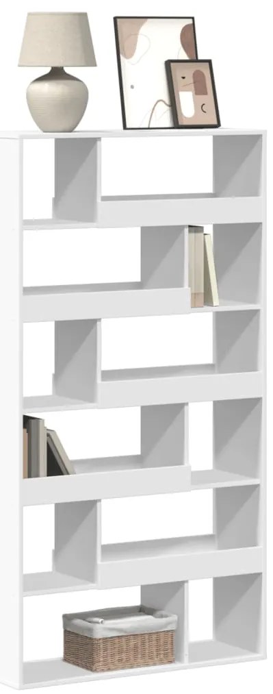 vidaXL Bibliotecă, alb, 100x33x187,5 cm, lemn prelucrat