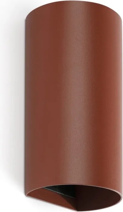 Aplica perete aluminiu terracotta, 2xGU10, SOLE round