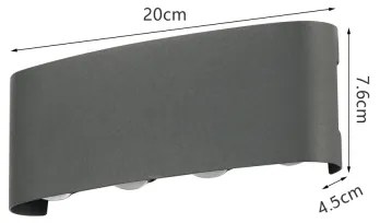 Brilagi - Aplică LED de exterior FLAREBOX LED/8W/230V antracit IP65