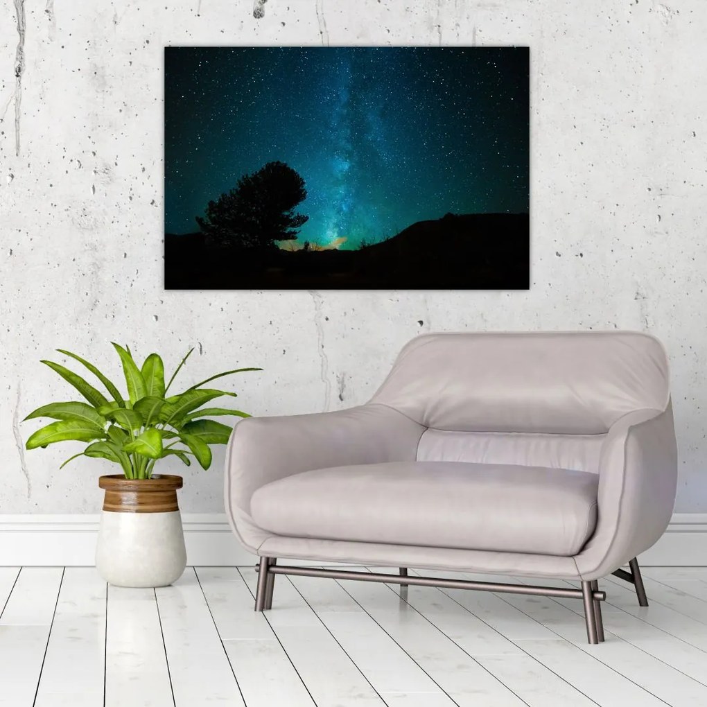 Tablou cu cerul nocturn și stele (90x60 cm)