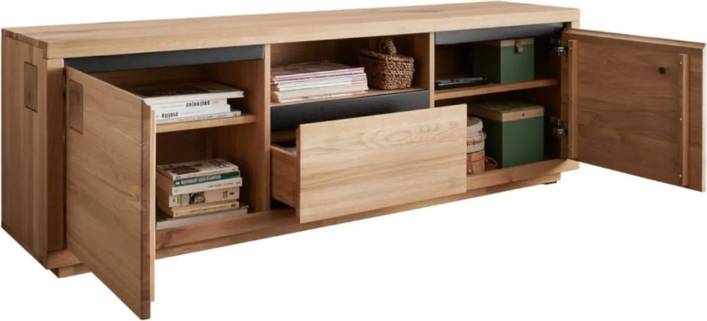 Comodă TV lemn masiv Urban Loft, 170 × 40 × 56 cm