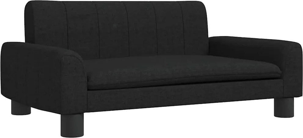 vidaXL Canapea pentru copii, negru, 70x45x30 cm, material textil