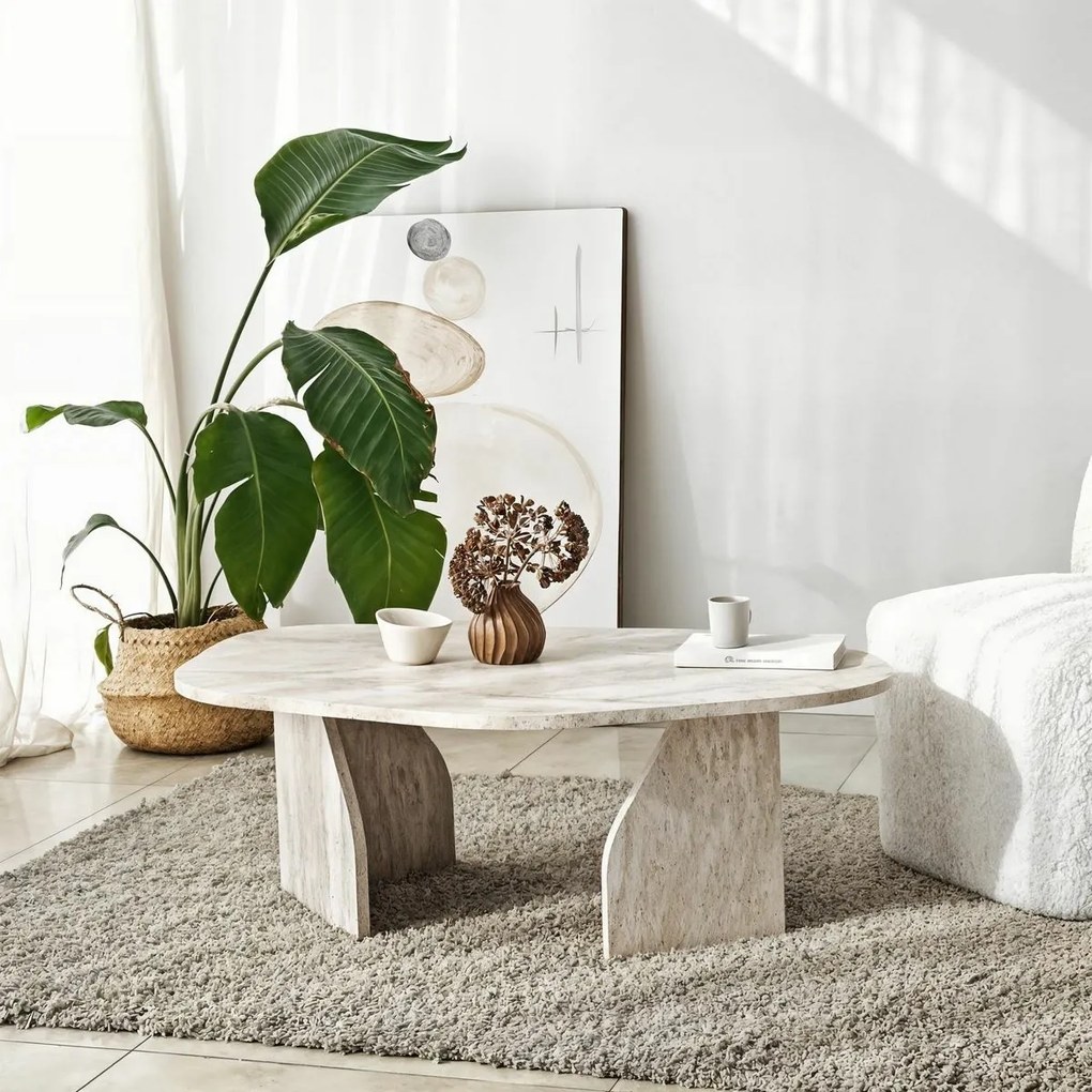 Măsuță de cafea Rock Travertine