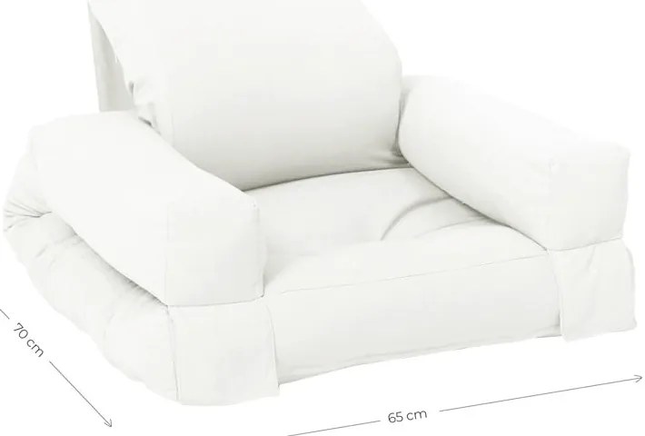 Canapea albă/bej 140 cm Hippo - Karup Design