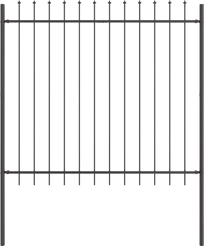 vidaXL Gard de Grădină Gri 1,7 x 1,5 m Oțel acoperit cu pulbere