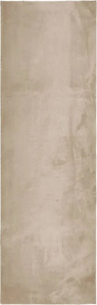vidaXL Covor HUARTE, fir scurt, moale și lavabil, nisipiu, 80x250 cm