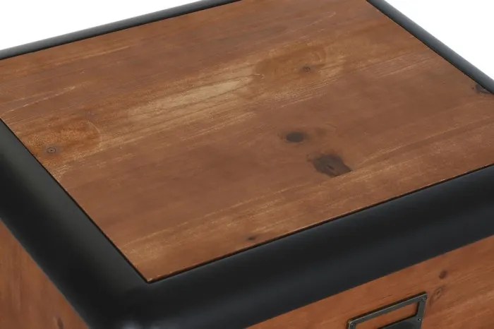 Noptiera din lemn de pin si metal " Wood "