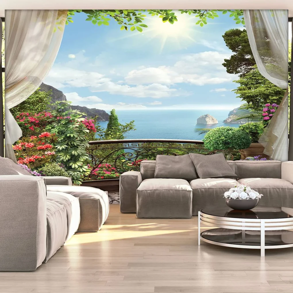 Fototapet - privie din balcon (152,5x104 cm), în 8 de alte dimensiuni noi