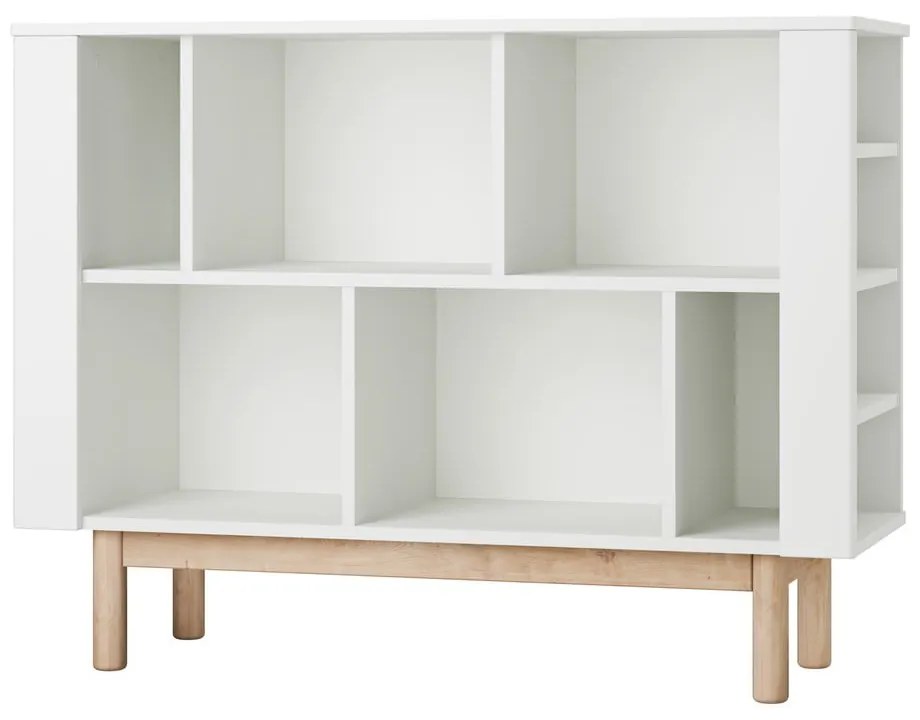 Bibliotecă pentru copii albă 120x40 cm Miloo – Pinio