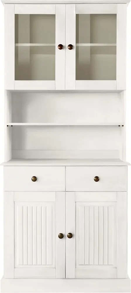 Vitrină albă din lemn de pin 181x34 cm Mille – Støraa