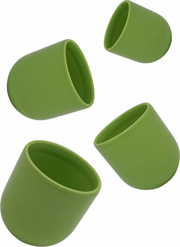 PAHAR CAFEA NOVUM VERDE DESCHIS (PANTONE Green Forest, 250ML) GRESIE GLAZURATA MANUAL