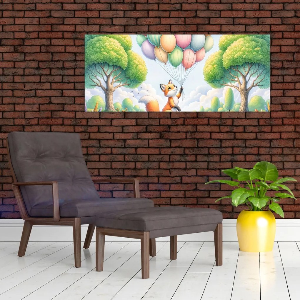 Tablou – Vulpe fericită (120x50 cm)