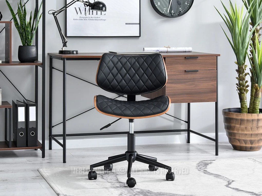 Scaun Brunko (nuc negru + crom). Promo -9%. 1109901