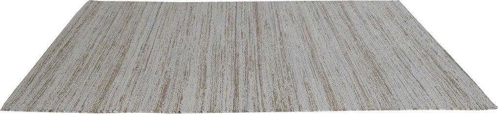 Covor din bumbac și iută țesut manual, antiderapant, bej natural, 140X200 cm, 1800 GSM, „Cotton Jute Carpet"