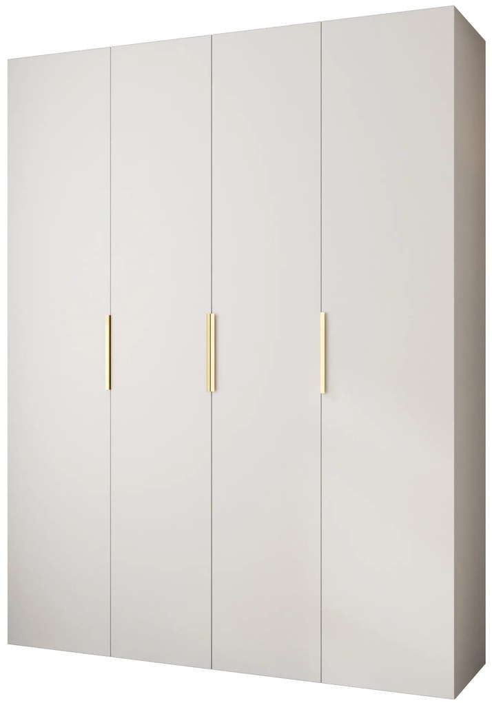 Dulap de haine 190 cm Carmela 50-4 (alb + Auriu). 1126846