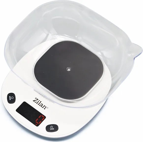 Cantar alimentar Zilan ZLN7880 Alb, capacitate maxim 5 kg, ecran digital, oprire automata